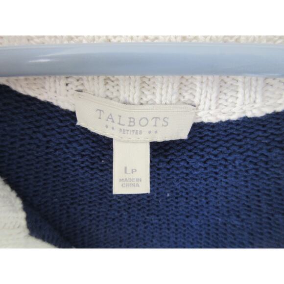 VTG MCM Talbots Red Floral Embroidered Zip Front Cardigan 100% Cotton size LP - Picture 3 of 5